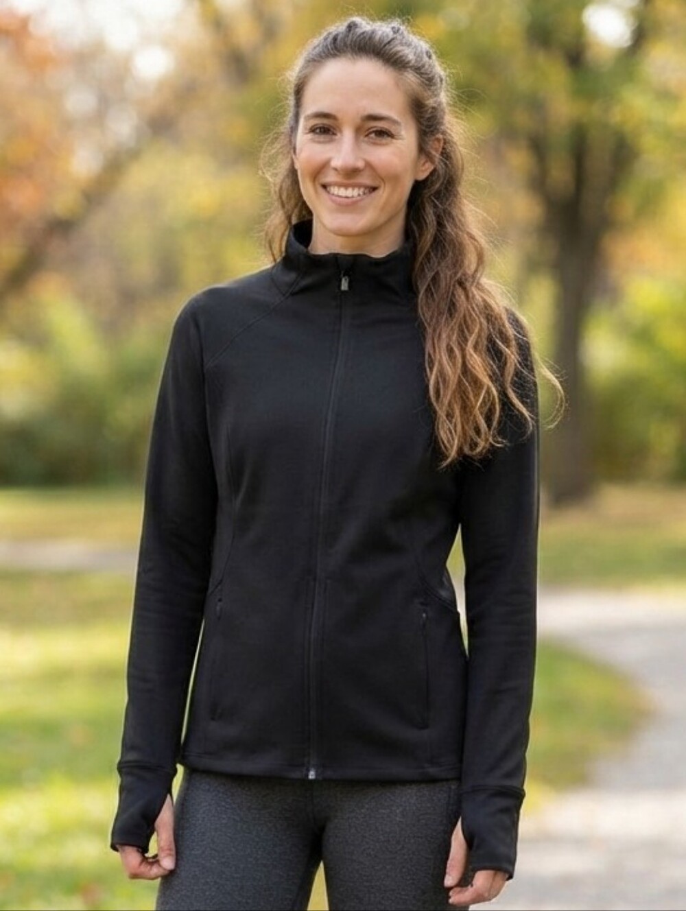 all in motion Black Full-Zip Women's Jacket